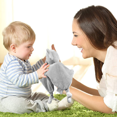 Vicloon Baby Security Blanket, Elephant Security Blanket for Babies, Soft Blanket for Baby Boys and Girls, Baby Snuggle Toy Baby Elephant Stuffed ...