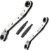 Hvac Service Wrench, Hand Refrigeration Tools Set, 3/8 To 1/4, 5/16 X 1/4Inch Wrench Ratchet Wrench Set, with Hexagon Bit Adapter Kit for Refriger...