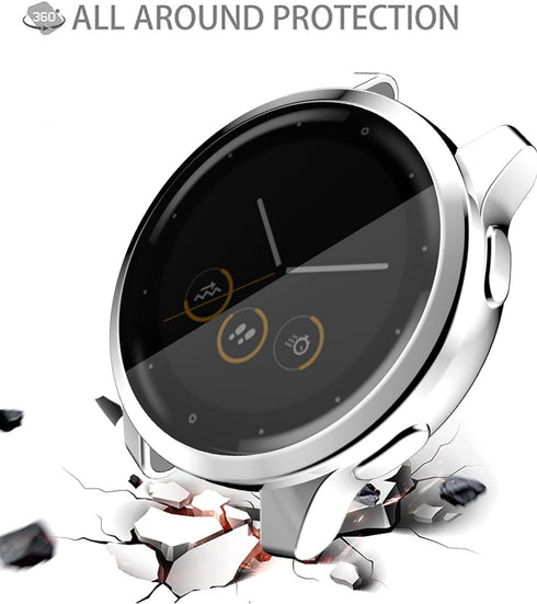 Compatible with Garmin Vivoactive 4 /Venu 2 45mm/Vivoactive 4S /venu 2s 40mm Waterproof Protective Case Soft TPU Plated All Around Scratch-Proof S...