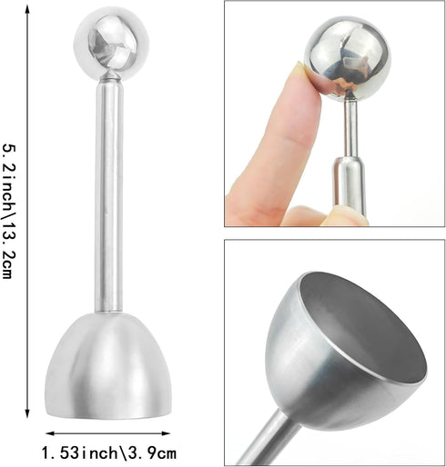 2 PACK Stainless Steel Egg Topper, Opener Egg Cracker Topper Egg Shell Cracker, Eggshell Cutter Egg Cracker, Perfect Egg Opener for Soft Boiled Eg...