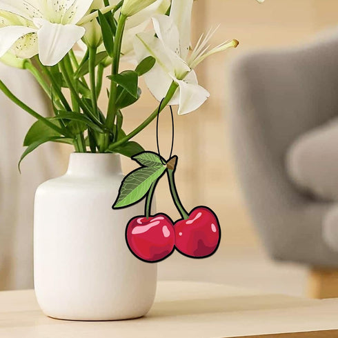 Cherry Car Air Fresheners, Funny Cherry Air Fresheners Long Lasting Cute Car Mirror Scented Hanging Car Decoration Ornaments Gift Interior Accesso...
