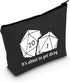 POFULL Dice For Dragons D20 RPG Gamer It's About To Get Dicey Cosmetic Bag DND Gifts Tabletop Role Playing Gamer Gift (It's about to get bag)...