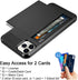 Vofolen Case for iPhone 11 Pro Max Case Wallet Credit Card Holder Slot Sliding Door Hidden Pocket Dual Layer Hybrid Bumper Armor Protective Hard S...