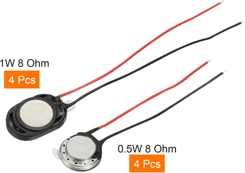 MECCANIXITY Mini DIY Magnetic Speaker 1W 8 Ohm Replacement Loudspeaker 4pcs 9mm 4pcs 10mm for Mobile Phone...