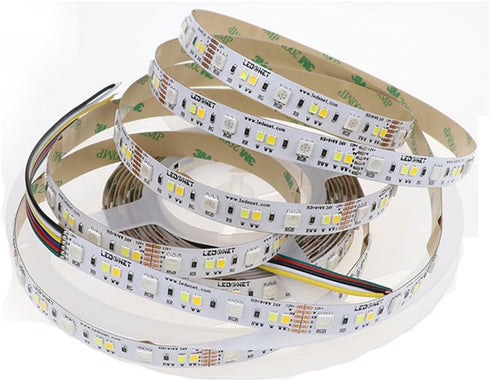 LEDENET® LED Strip Lights RGB+W+WW Flexible Full Color Changing Color Temperature Adjustable DC12V 5050 2835 540LEDs RGB-CCT LED Tape Ribbon Lamp ...