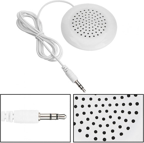 3.5mm Mini Pillow Speaker, DIY Pillow Speaker, Pillow Speaker, 3.5mm Mini Stereo Speaker for MP3 Phone Portable CD (White)......