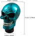 Skull Shifter Knob Gear Shift Stick Handle Transmissions Shifting Lever Fit Most Manual Automatic Car Truck SUV (Metal Blue)...