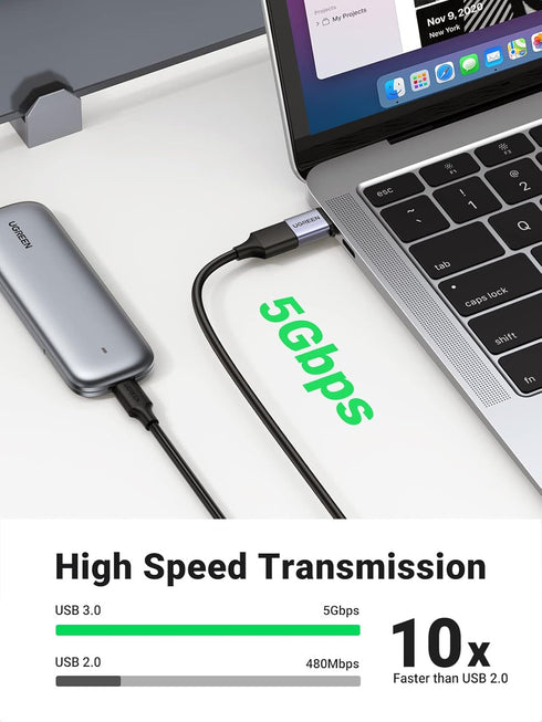 UGREEN USB C to USB Adapter (2 Pack), USB C Adapter USB C Male to USB 3.0 Female Adapter Compatible with MacBook Pro, MacBook Air,iPhone 15,iPad P...