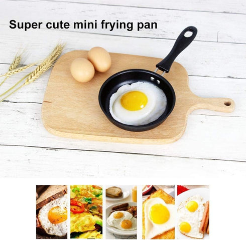 One Egg Frying Pan, Mini Induction Frying Eggs Pan, 4.7" Single Egg Durable Small Pan with Handle Heat Resistant Non Stick Pot, Portable Pan for S...