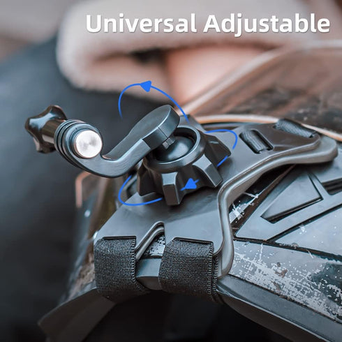 SUREWO Motorcycle Helmet Chin Strap Mount Compatible with GoPro Hero 12 11,10, 9, 8, 7, (2018), 6 5,DJI Osmo Action 3, AKASO, SJCAM and Most Actio...