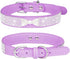 Puppy Collar with Rhinestone Name Plate, Pretty Bow Crystal Glitter Jewel Bling Sparkly Diamond Cat Collars for XXS Xs Small Medium Pet Girls Dogs...