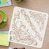 FINGERINSPIRE Ornate Corners Stencils 11.8x11.8 inch Corner Art Damask Border Painting Stencil Plastic Flowers Vine Patterns Stencil Reusable DIY ...