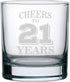 Veracco Cheers To 21 Years Twenty First Birthday Gifts Whiskey Glass Funny For Someone Who Loves Drinking Bachelor Party Favors (Clear, Glass)...