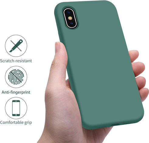 OTOFLY Compatible with iPhone X Case,Ultra Slim Fit iPhone Xs Case Liquid Silicone iPhone 10 Case with Full Body Protection Anti-Scratch Shockproo...