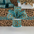 Craig Bachman 2.5" Metallic Leopard Print Ribbon: 10 Yards (Light Teal) Craft Floral Arrangement Gift Wrapping Wired Edge Ribbon...