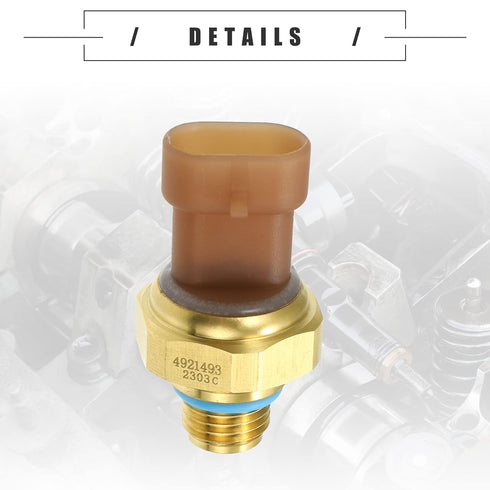Motoforti Engine Oil Pressure Sensor, Oil Pressure Switch, Plastic, 4921493, Glod Tone Brown...