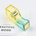 Acrylic Rainbow Desktop Tape Dispenser Heavy Duty Stylish Gold Non Skid Tape Holder Cutter for Home, School and Office Supplies (R-1)...