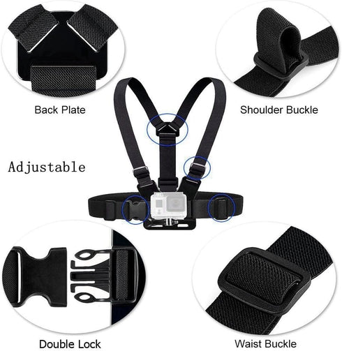 ACUVAR Chest Mount Strap Harness Chesty Body Mount Compatible with GoPro Hero 12, 11, 10, 9, 8, 7, 6, 5, 4, Session, 3+, 3, 2, 1, Max, Hero (2018)...