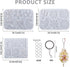 Bekecidi 113 PCS Resin Molds Silicone Keychain Kit Epoxy Resin Mold with Hole Silicone Molds for Resin Casting Pendant Jewelry Keychain Making Kit...