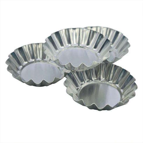 MYStar 3.15" (8 cm) Fluted Design Round Shape Non-stick Aluminum Tart Mold, Mini Pie Tin, Tartlet Pan, set of 20...