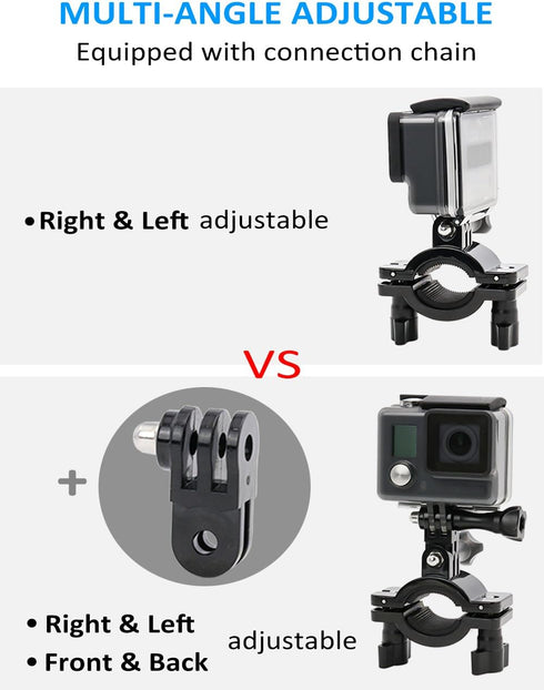 Pipe clamp Mount, Bike Handlebar Camera Mount for GoPro Hero 9/8/7/6/5/4/3+/3/2/1...