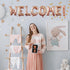 16inch WELCOME Letter Balloons, Rose Gold Alphabet Foil Mylar Balloons for Welcome Party Decoaration supply...