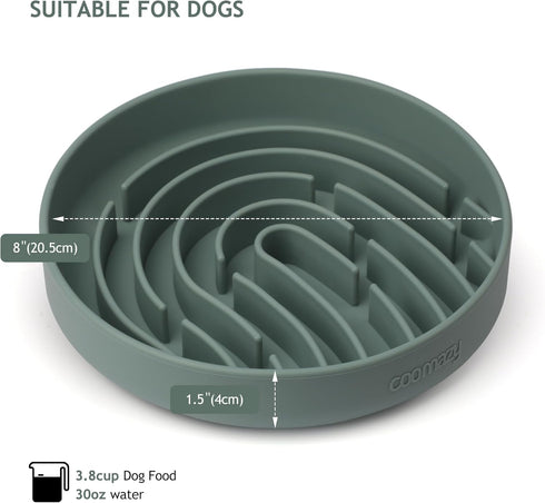 Coomazy Silicone Slow Feeder Dog Cat Bowls, Interactive Puzzle Toy for Pets Food Training, Keeps Dogs Cats Busy, Prevents Puppy Kitty Overeating (...
