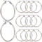 1 Box 30 Pairs Round Hoop Earring Findings Silver Beading Hoops Set Stainless Steel Dangle Circle Earring Findings Hoop Earrings Open Earring Hoop...