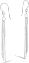 AeraVida 925 Sterling Silver Trendy Stranded Stick Drop Dangle Earrings | Minimalist Boho Chic Jewelry for Women | Unique Silver Stick Earrings | ...