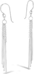 AeraVida 925 Sterling Silver Trendy Stranded Stick Drop Dangle Earrings | Minimalist Boho Chic Jewelry for Women | Unique Silver Stick Earrings | ...
