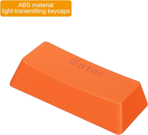 PATIKIL Mechanical Keyboard Keycaps, Universal Keycaps ABS Keyboard Replacement Accessories Symbol Translucent for 68/84/87/104 Keys, Orange...