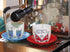 BRISA VW Collection - Volkswagen Espresso Cups Coffee-Tea-Cappuccino Set in T1 Bus Campervan Design (Bus Front/100ml/3.4 fl oz) (Set of 2 (red, bl...