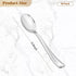 50 Pack 6.9 Inch Silver Plastic Spoons, Heavy Duty Plastic Silverware, Heavyweight Silver Disposable Spoons, Disposable Serving Utensils for Cater...
