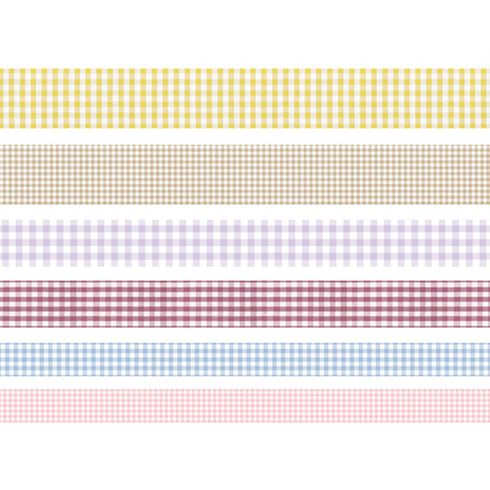 YUBBAEX 6 Rolls Plaid Washi Tape Set Basic Grid Masking Decorative Tapes for Arts, DIY Crafts, Journals, Planners, Scrapbooking, Wrapping (Basic P...