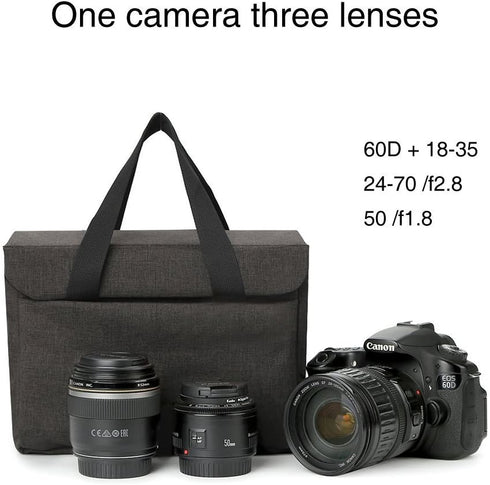 BAIGIO Camera Insert Bag Inner Case High-Capacity Shockproof and Waterproof DSLR SLR Camera Small Inner Bag Foldable Protective Bag Inner Camera O...