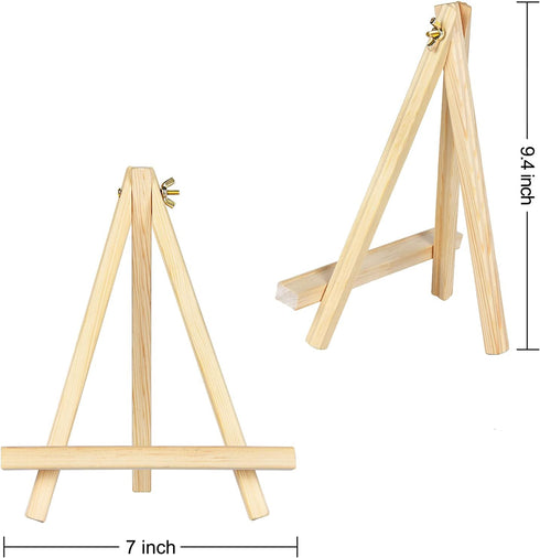 Dolicer Wooden Easel Stand, 1 Pack 9.5" Adjustable Tabletop Easels, Wood Small Easels for Painting Canvas, Portable Art Easel for Kids Adults Arti...