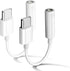 2 Pack USB C to 3.5mm Headphone Jack Adapter Type C Port Audio Aux Cable Dongle Compatible with iPhone 15/15 Plus/15 Pro/15 Pro Max/iPad/Pixel, Sa...