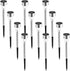 SOLPEX 12 Pack Solar Outdoor Lights Pathway, Stainless Steel Solar Lights Outdoor Waterproof,LED Landscape Lighting Solar Walkway Lights for Lands...