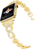 Light Compatible With Apple Watch Band 42mm/44mm/45mm/49mm - Diamond Rhinestone Bling Band for Ultra Series 8 7 6 SE 5 4 3 2 1 Gold...