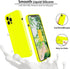 Compatible with iPhone 12 Pro Case Fluorescent Yellow, Soft Liquid Silicone Rubber Case Full-Body Protective Cover Case for iPhone 12 Pro, 6.1 inc...