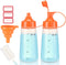 Condiment Squeeze Bottle Wide Mouth, 2 Pack 300ml Empty Reusable Squeeze Bottles for Honey,Batter,Catsup,Onion,Resin,Baking,Expoxy,Relish, BPA Fre...