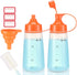 Condiment Squeeze Bottle Wide Mouth, 2 Pack 300ml Empty Reusable Squeeze Bottles for Honey,Batter,Catsup,Onion,Resin,Baking,Expoxy,Relish, BPA Fre...