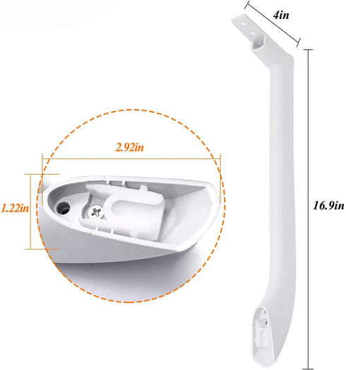 5304486359 Refrigerator Door Handle Replace 5304506469 5304504507 5304497105 AP6036330 242059504 Left Freezer Side Door Handle FFTR1814QW4A FFTR1821QW0 FFTR1821QW1 FFTR1814QW3 LFTR1814LWK LFHT1831QP2
