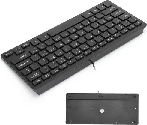 USB Wired Keyboard,78 Keys Mini Desktop Keyboard,Portable Ultra Thin Computer Keyboard,Low Noise Waterproof Mechanical Keyboard,Comfortable to Tou...