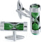 Green Hourglass Cufflinks For Men....