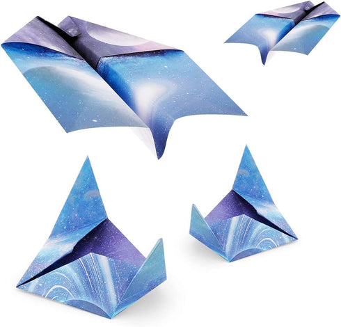 Astronomy Galaxy Origami Paper 140 Sheets Double Sided , 10 Vivid Colors,Premium Quality Paper, 6 Inch Square Sheet, for Kids & Adults, Papers, Ar...