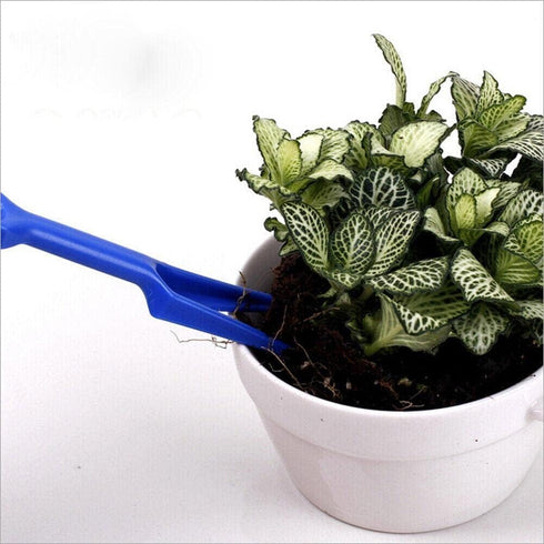2Pcs Blue Mini Garden Hand Succulent Transplanting Tools,Widger Plastic Seedlings Dibber Sowing Digging Mini Garden Hand Tools for Home Garden,Gar...