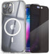 ENCASED Privacy Case, Designed for iPhone 15 Plus (2023) Slim-fit Clear Case with Anti-Spy Screen Protector, 9H Tempered Glass (Compatible with Ma...