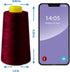 Serger Thread All-Purpose Thread for Sewing, Burgundy Thread, Polyester Sewing Thread, 4 Cones of 3000 Yards Each Spool Thread for Sewing Machine ...