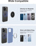 EWA MagOne Ultra (Plate Edition) Phone Grip Stand with Leather Finger Strap, Removable Magnetic Ring Holder Kickstand Loop, Double-Sided Magnetic ...